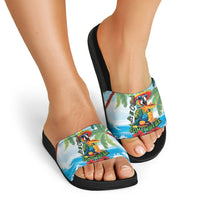 Funny Parrot Margarita Five O'clock Somewhere Slide Sandals LT9 - Polynesian Pride