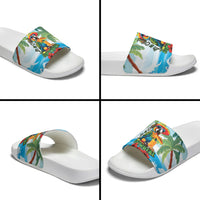 Funny Parrot Margarita Five O'clock Somewhere Slide Sandals LT9 - Polynesian Pride
