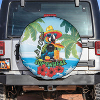 Funny Parrot Margarita Five O'clock Somewhere Spare Tire Cover LT9 Blue - Polynesian Pride