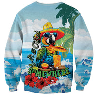 Funny Parrot Margarita Five O'clock Somewhere Sweatshirt LT9 - Polynesian Pride