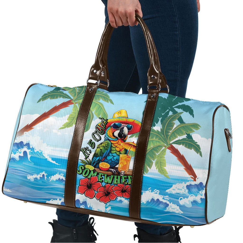 Funny Parrot Margarita Five O'clock Somewhere Travel Bag LT9 - Polynesian Pride