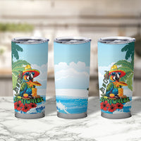 Funny Parrot Margarita Five O'clock Somewhere Tumbler Cup LT9 - Polynesian Pride