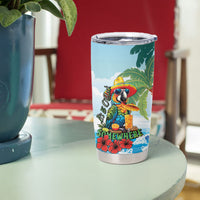 Funny Parrot Margarita Five O'clock Somewhere Tumbler Cup LT9 - Polynesian Pride