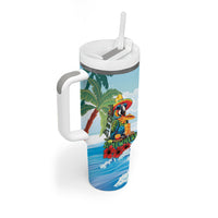Funny Parrot Margarita Five O'clock Somewhere Tumbler With Handle LT9 - Polynesian Pride