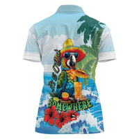 Funny Parrot Margarita Five O'clock Somewhere Women Polo Shirt LT9 - Polynesian Pride