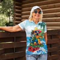 Funny Parrot Margarita Five O'clock Somewhere Women Polo Shirt LT9 - Polynesian Pride