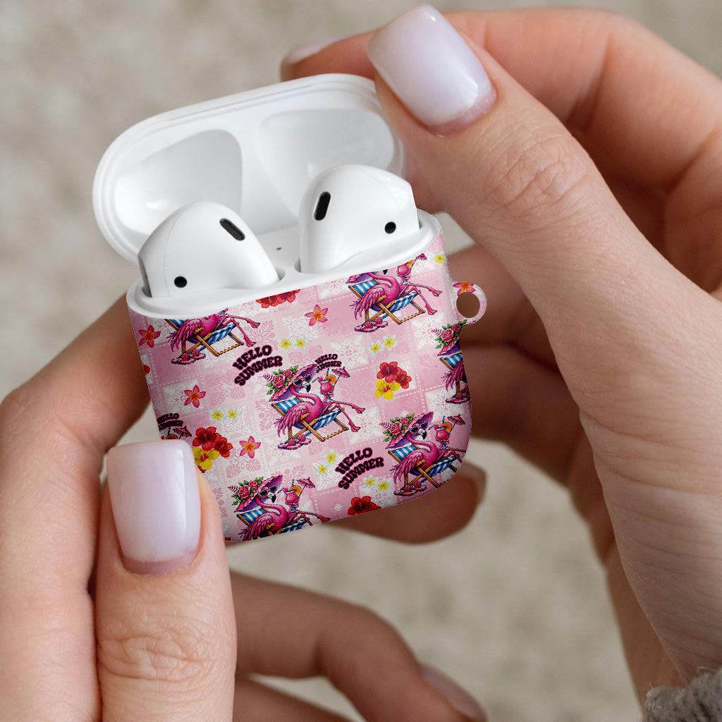 Hawaii Flamingo Hello Summer AirPods Case Hawaiian Quilt Pattern LT9 - Polynesian Pride