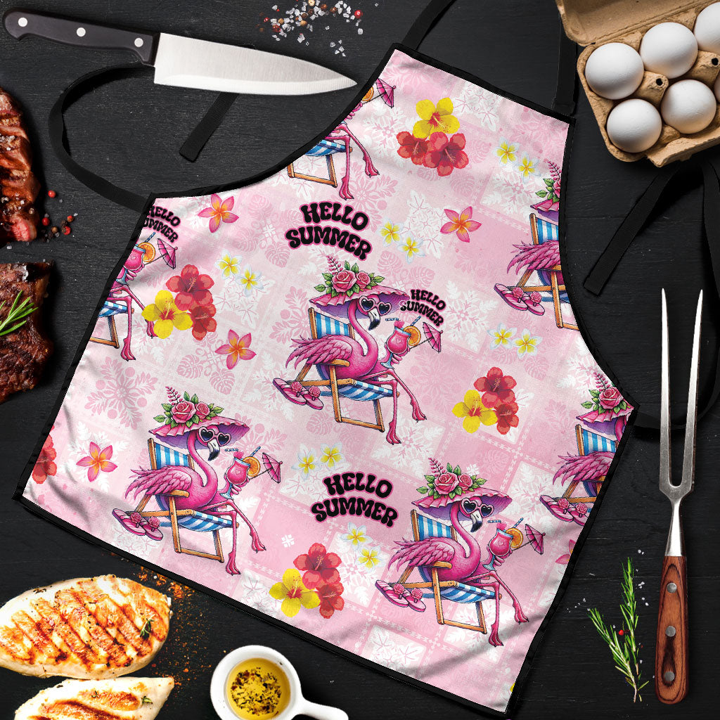 Hawaii Flamingo Hello Summer Apron Hawaiian Quilt Pattern LT9 Pink - Polynesian Pride