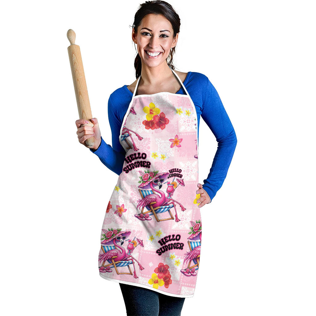 Hawaii Flamingo Hello Summer Apron Hawaiian Quilt Pattern LT9 - Polynesian Pride