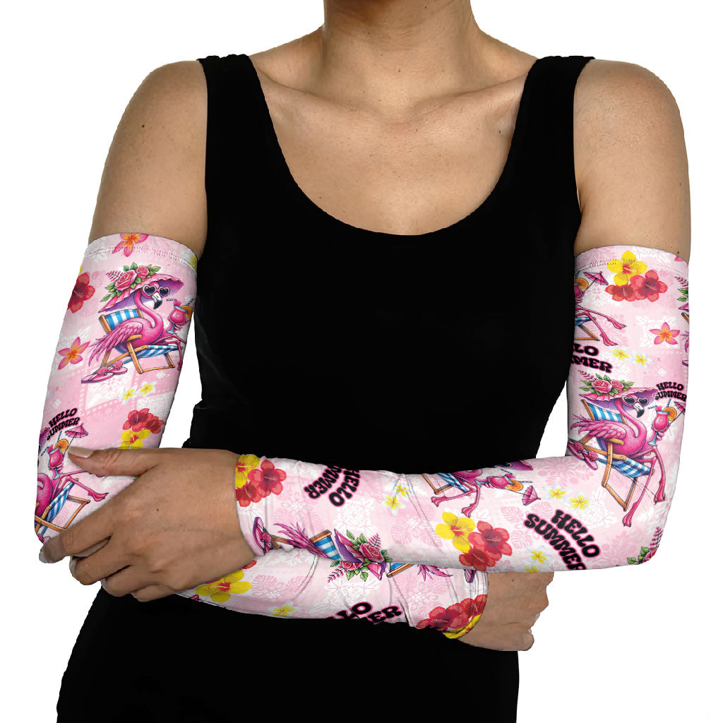 Hawaii Flamingo Hello Summer Arm Sleeves Hawaiian Quilt Pattern LT9 - Polynesian Pride