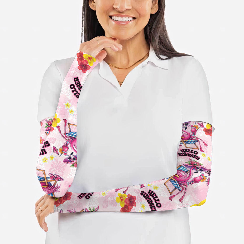 Hawaii Flamingo Hello Summer Arm Sleeves Hawaiian Quilt Pattern LT9 - Polynesian Pride