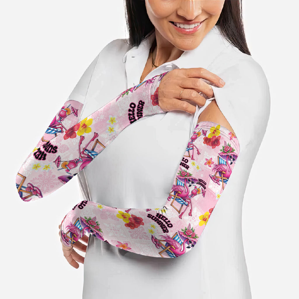 Hawaii Flamingo Hello Summer Arm Sleeves Hawaiian Quilt Pattern LT9 - Polynesian Pride