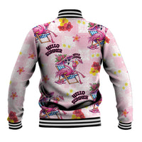 Hawaii Flamingo Hello Summer Baseball Jacket Hawaiian Quilt Pattern LT9 - Polynesian Pride