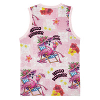 Hawaii Flamingo Hello Summer Basketball Jersey Hawaiian Quilt Pattern LT9 - Polynesian Pride