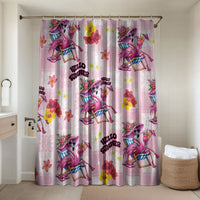 Hawaii Flamingo Hello Summer Bathroom Set Hawaiian Quilt Pattern LT9 Shower Curtain Only Pink - Polynesian Pride