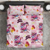 Hawaii Flamingo Hello Summer Bedding Set Hawaiian Quilt Pattern LT9 Pink - Polynesian Pride