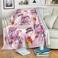 Hawaii Flamingo Hello Summer Blanket Hawaiian Quilt Pattern LT9 Pink - Polynesian Pride