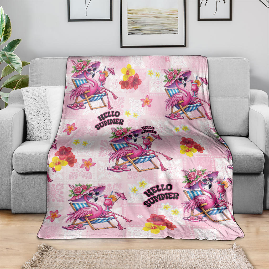 Hawaii Flamingo Hello Summer Blanket Hawaiian Quilt Pattern LT9 - Polynesian Pride