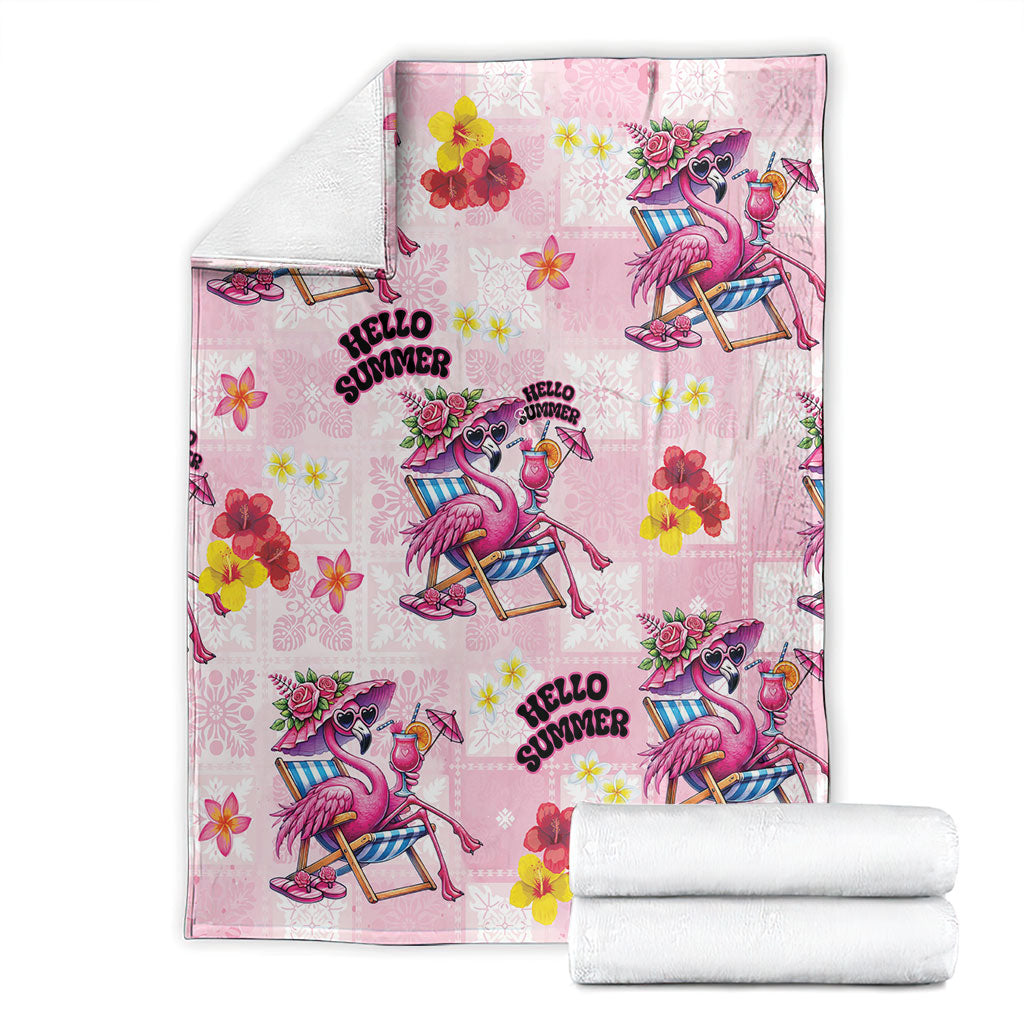 Hawaii Flamingo Hello Summer Blanket Hawaiian Quilt Pattern LT9 - Polynesian Pride