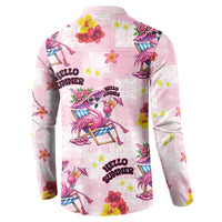 Hawaii Flamingo Hello Summer Button Sweatshirt Hawaiian Quilt Pattern LT9 - Polynesian Pride