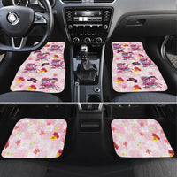 Hawaii Flamingo Hello Summer Car Mats Hawaiian Quilt Pattern LT9 Set 4pcs Pink - Polynesian Pride