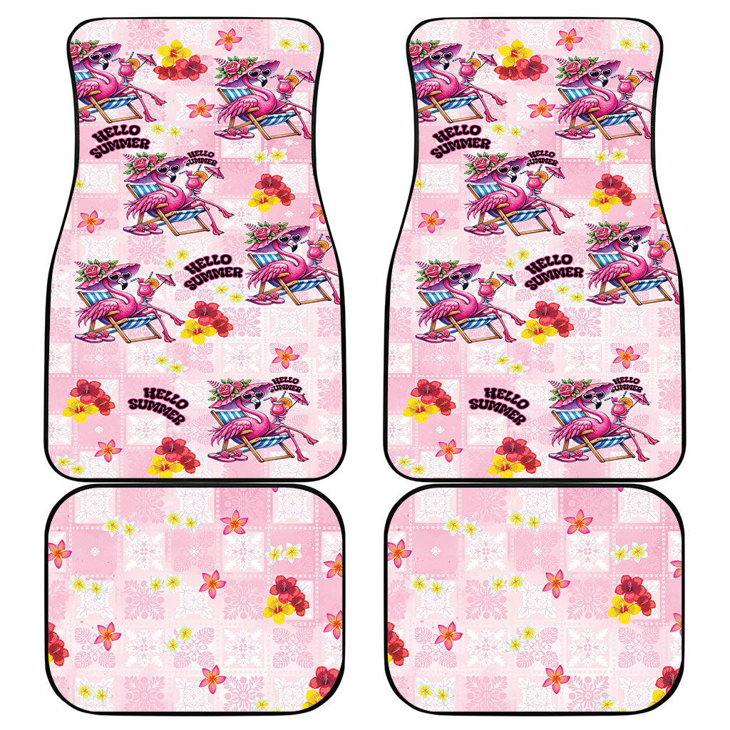 Hawaii Flamingo Hello Summer Car Mats Hawaiian Quilt Pattern LT9 - Polynesian Pride