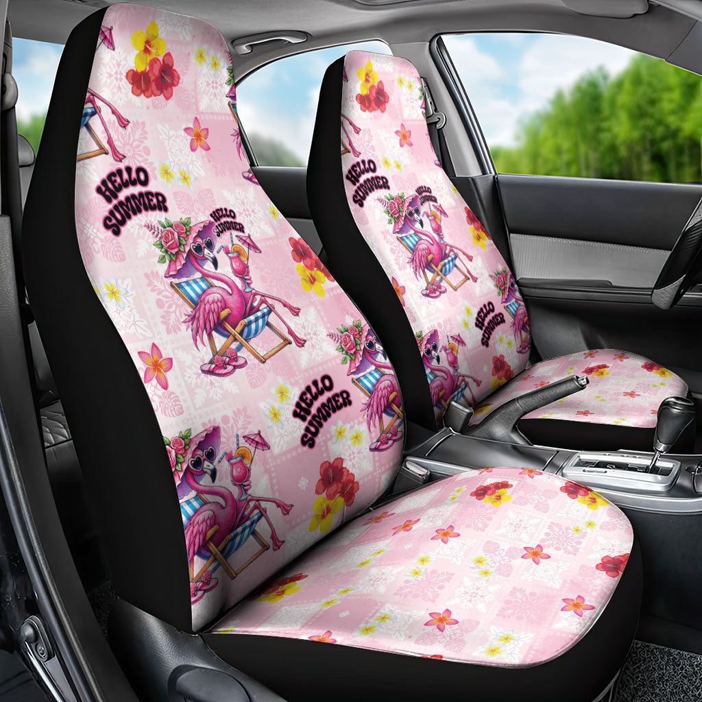 Hawaii Flamingo Hello Summer Car Seat Cover Hawaiian Quilt Pattern LT9 - Polynesian Pride