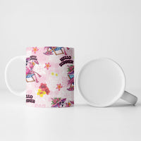Hawaii Flamingo Hello Summer Ceramic Mug Hawaiian Quilt Pattern LT9 - Polynesian Pride