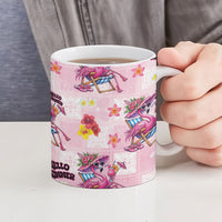Hawaii Flamingo Hello Summer Ceramic Mug Hawaiian Quilt Pattern LT9 - Polynesian Pride