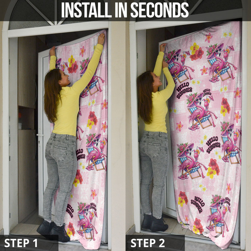 Hawaii Flamingo Hello Summer Door Cover Hawaiian Quilt Pattern LT9 - Polynesian Pride