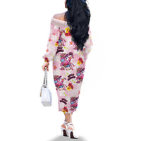 Hawaii Flamingo Hello Summer Family Matching Off The Shoulder Long Sleeve Dress and Hawaiian Shirt Hawaiian Quilt Pattern LT9 - Polynesian Pride