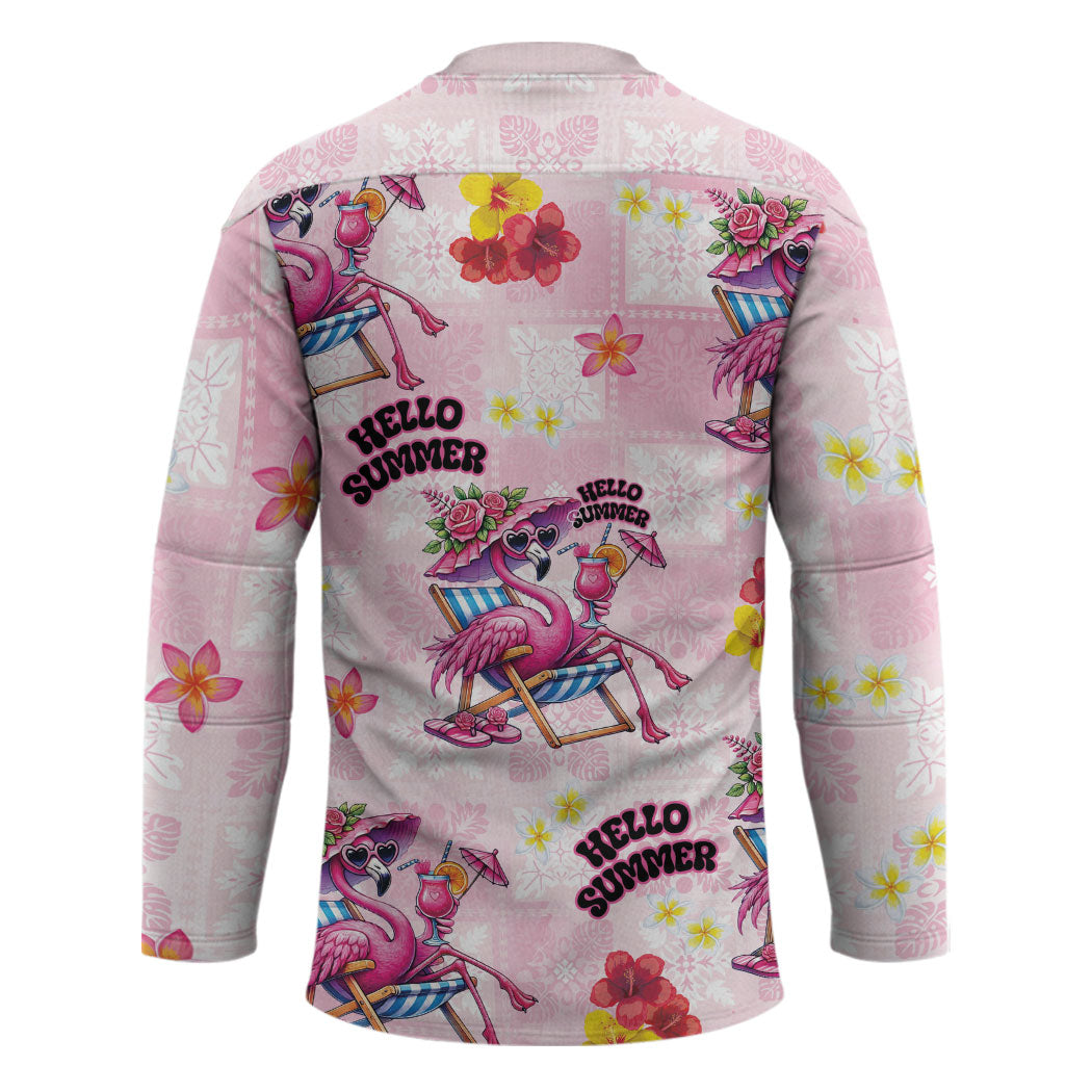 Hawaii Flamingo Hello Summer Hockey Jersey Hawaiian Quilt Pattern LT9 - Polynesian Pride