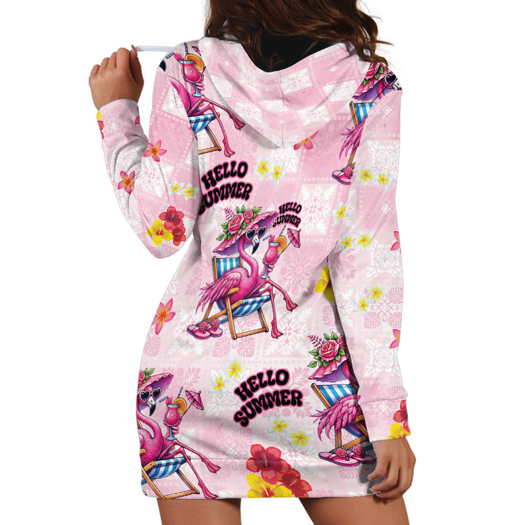 Hawaii Flamingo Hello Summer Hoodie Dress Hawaiian Quilt Pattern LT9 - Polynesian Pride