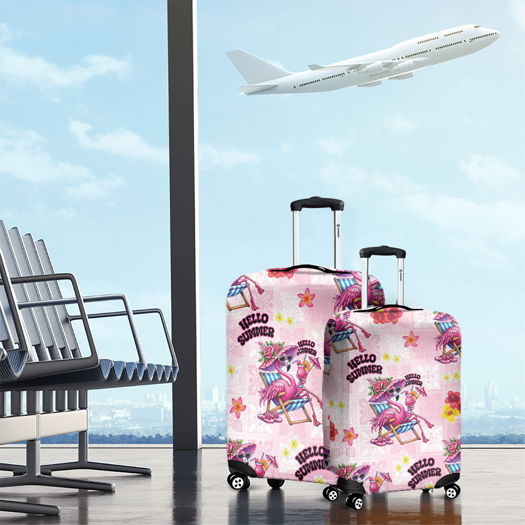 Hawaii Flamingo Hello Summer Luggage Cover Hawaiian Quilt Pattern LT9 - Polynesian Pride