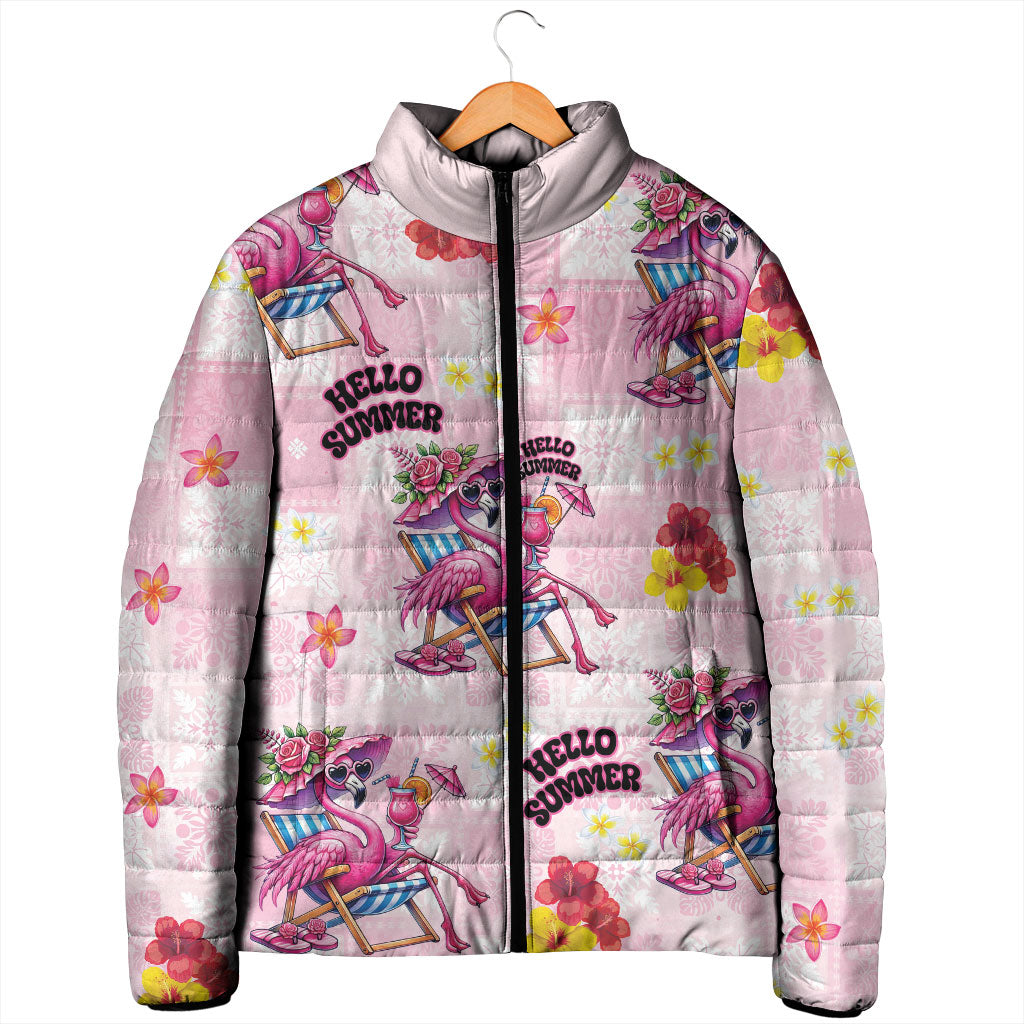 Hawaii Flamingo Hello Summer Padded Jacket Hawaiian Quilt Pattern LT9 - Polynesian Pride