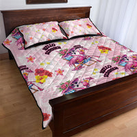 Hawaii Flamingo Hello Summer Quilt Bed Set Hawaiian Quilt Pattern LT9 - Polynesian Pride