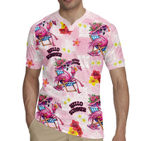 Hawaii Flamingo Hello Summer Rugby Jersey Hawaiian Quilt Pattern LT9 - Polynesian Pride