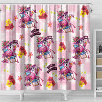 Hawaii Flamingo Hello Summer Shower Curtain Hawaiian Quilt Pattern LT9 - Polynesian Pride