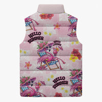 Hawaii Flamingo Hello Summer Sleeveless Puffer Jacket Hawaiian Quilt Pattern LT9 - Polynesian Pride