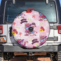 Hawaii Flamingo Hello Summer Spare Tire Cover Hawaiian Quilt Pattern LT9 Pink - Polynesian Pride