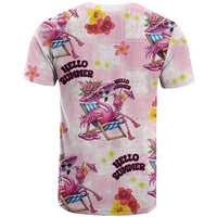 Hawaii Flamingo Hello Summer T Shirt Hawaiian Quilt Pattern LT9 - Polynesian Pride