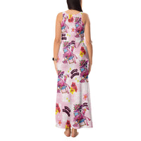 Hawaii Flamingo Hello Summer Tank Maxi Dress Hawaiian Quilt Pattern LT9 - Polynesian Pride