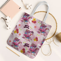Hawaii Flamingo Hello Summer Tote Bag Hawaiian Quilt Pattern LT9 White Strap One Size Pink - Polynesian Pride
