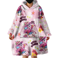 Hawaii Flamingo Hello Summer Wearable Blanket Hoodie Hawaiian Quilt Pattern LT9 - Polynesian Pride