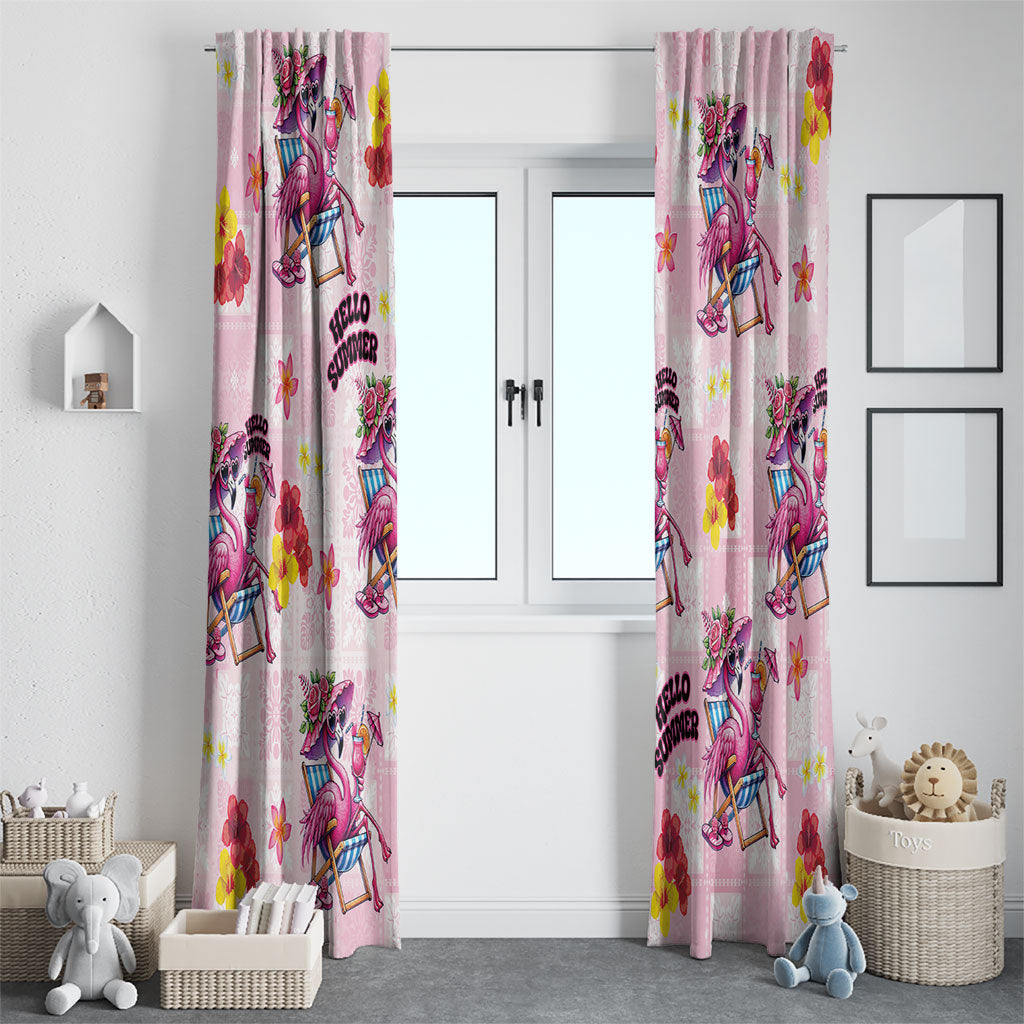 Hawaii Flamingo Hello Summer Window Curtain Hawaiian Quilt Pattern LT9 - Polynesian Pride