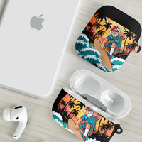 Vintage Santa Claus Surfing Summer AirPods Case Mele Kalikimaka i Iulai! LT9 - Polynesian Pride
