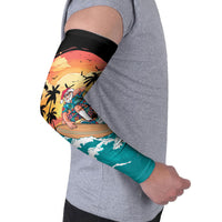 Vintage Santa Claus Surfing Summer Arm Sleeves Mele Kalikimaka i Iulai! LT9 - Polynesian Pride
