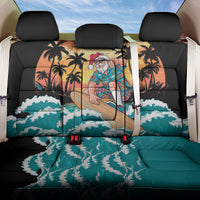 Vintage Santa Claus Surfing Summer Back Car Seat Cover Mele Kalikimaka i Iulai! LT9 One Size Black - Polynesian Pride