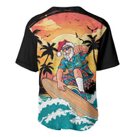 Vintage Santa Claus Surfing Summer Baseball Jersey Mele Kalikimaka i Iulai! LT9 - Polynesian Pride