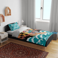 Vintage Santa Claus Surfing Summer Bedding Set Mele Kalikimaka i Iulai! LT9 - Polynesian Pride